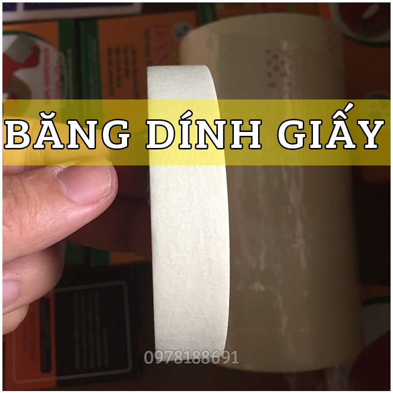 Băng dính keo giấy dùng để cố định giấy vẽ, chặn màu nước, acrylic, sơn dầu, dùng chặn sơn tường, băng dính viết - HUMA