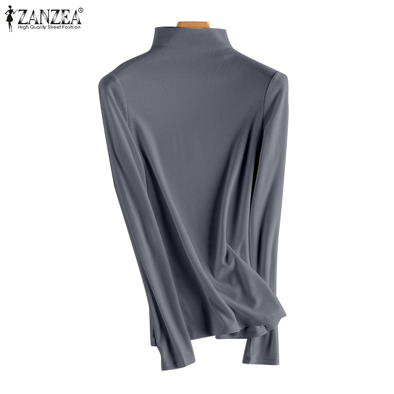 Zanzea Áo Thun Nữ Tay Dài Cổ Lọ Phong Cách Hàn Quốc