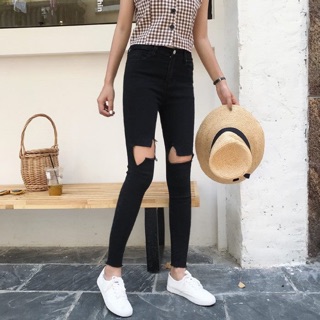 Quần bò rách sẵn sz S