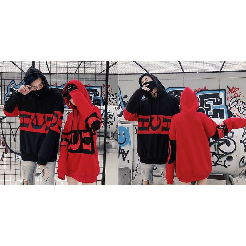 áo đôi hoodie nam nữ from rộng