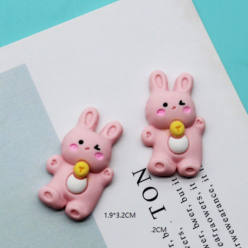 Phụ kiện trang trí kẹp tóc/ điện thoại bằng nhựa resin tùy chọn họa tiết hoạt hình DIY