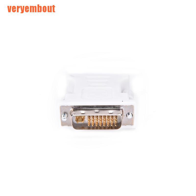 15 Pin VGA Female to 24+1 pin DVI-D Male Adapter Video Converter for PC L
