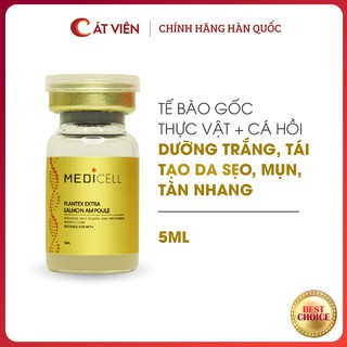 Tế bào gốc serum cá hồi Medicell, dưỡng ẩm làm trắng da mờ thâm sạm, tái tạo sẹo mụn Plantex Extra Salmon - Lọ 6ml