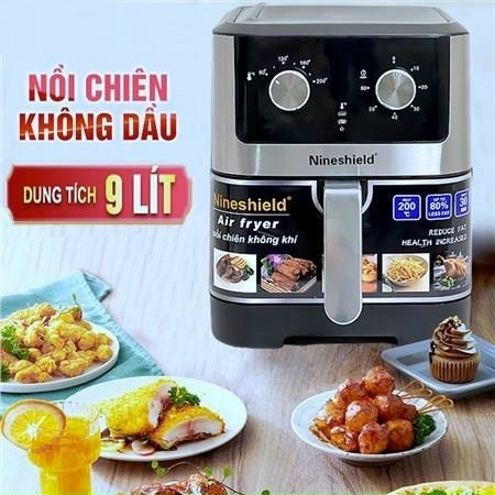 Nồi Chiên Không Dầu Mẫu Mới NINESHIELD Dung Tích 9 Lít