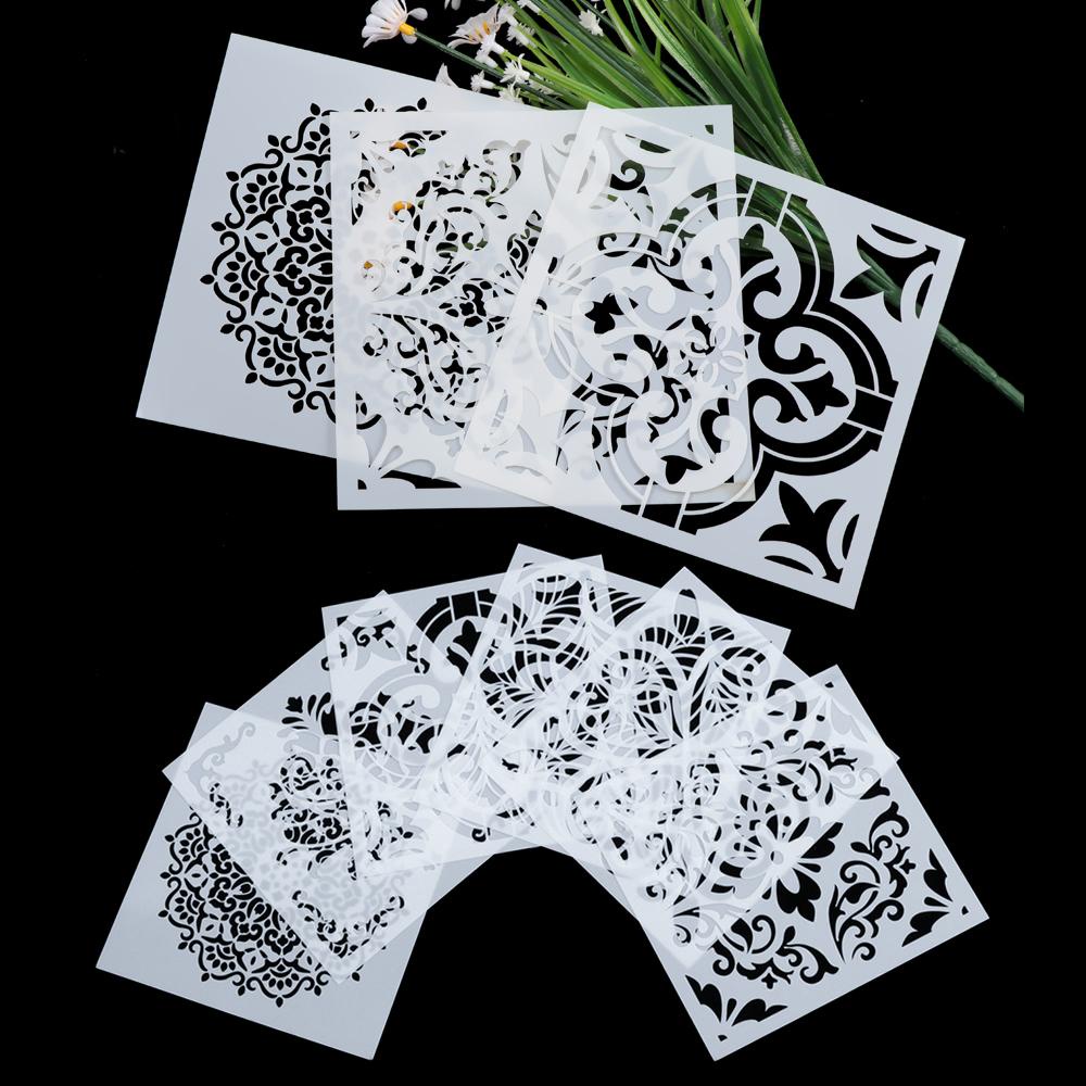 UUMIR Set 6 Khuôn Vẽ Trang Trí Họa Tiết Mandala
