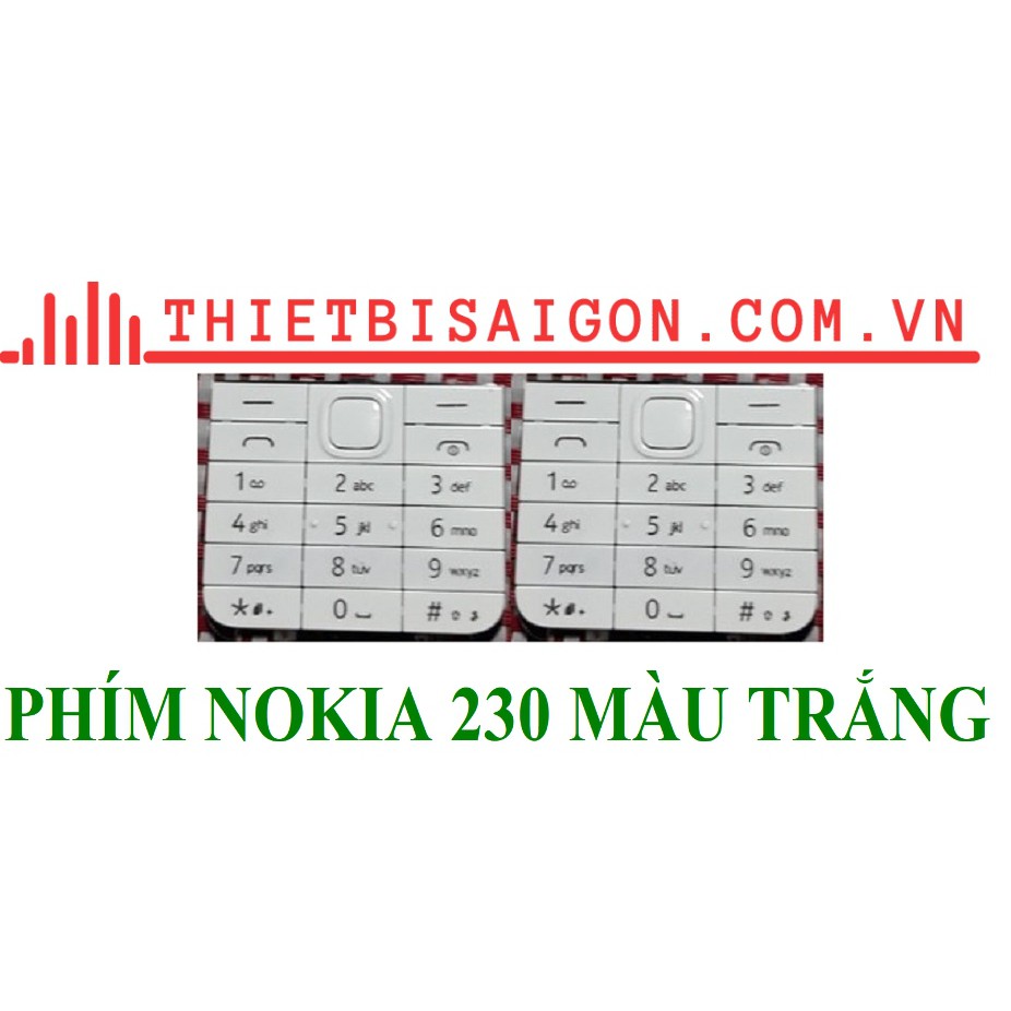 PHÍM NOKIA 230 MÀU TRẮNG