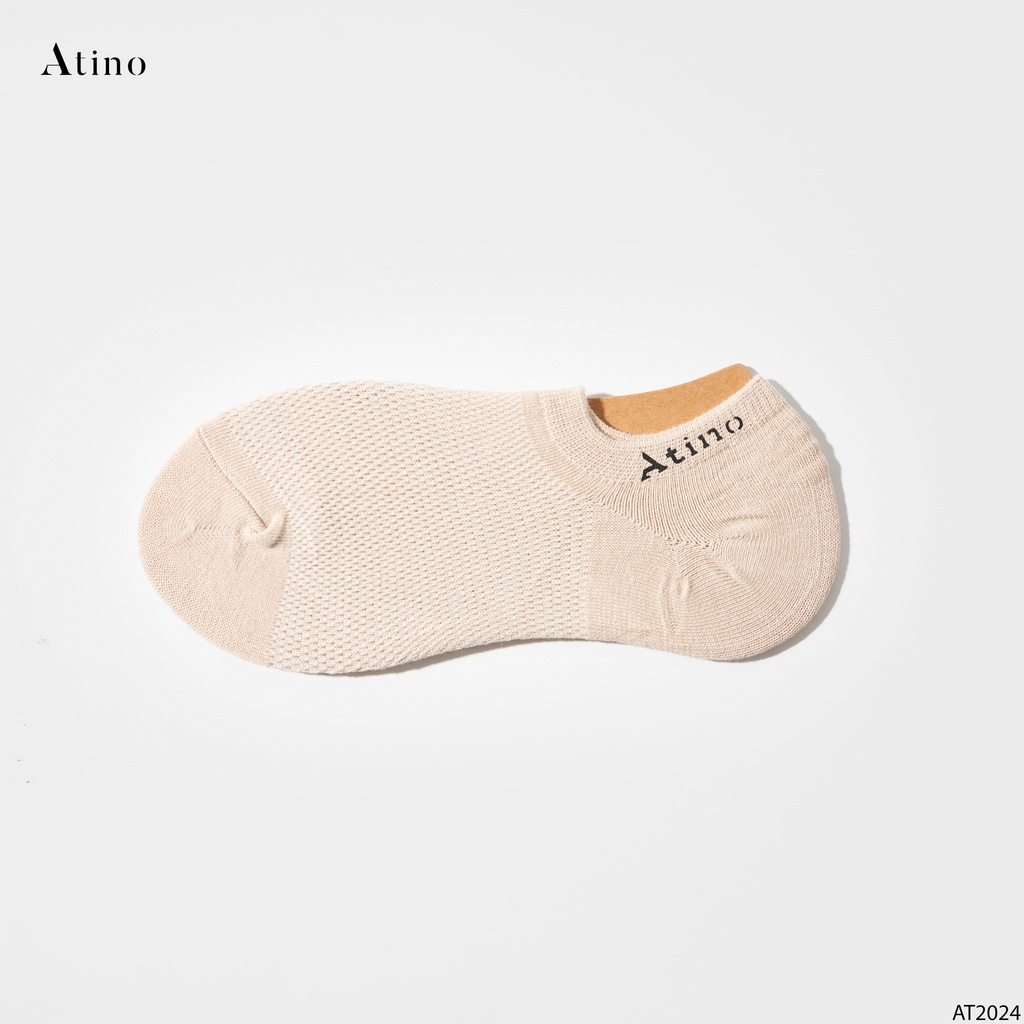 Tất nam Không Cổ Cotton Premium ATINO thiết kế lưới thông hơi thoáng khí khử mùi thấm mồ hôi AT2024