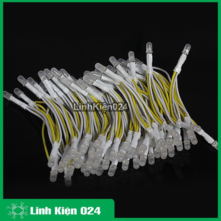 Cuộn 100 Bóng Led Liền Dây Ø5mm Đủ Màu