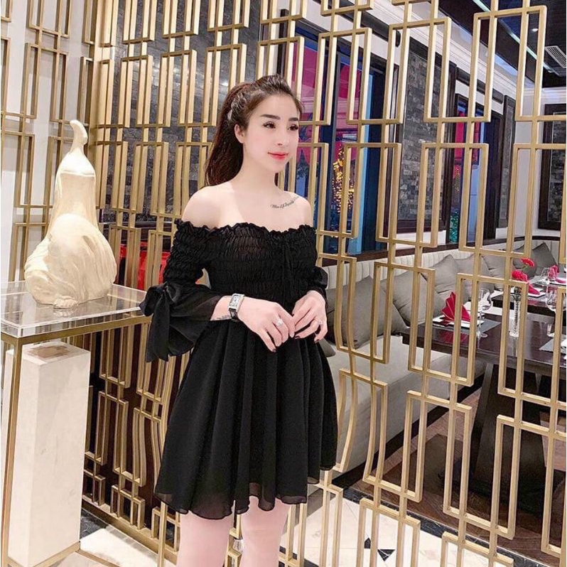 ĐẦM NHÚN CỘT NƠ TAY XINH XẮN U897