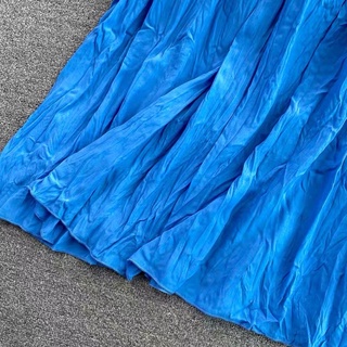 Đầm maxi hai dây xanh