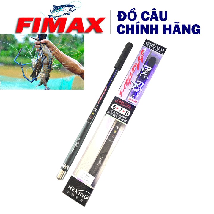 [SIÊU RẺ]Cần câu tôm hexing poweb rod black 2M4- Cần câu tôm carbon siêu xịn.