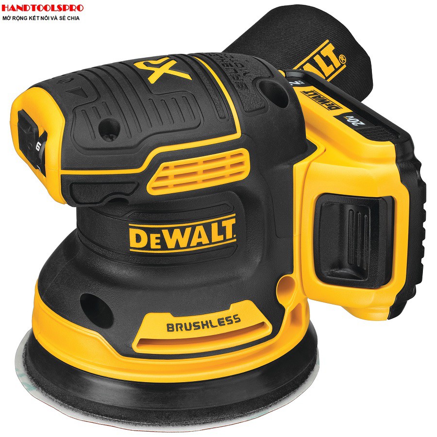 Máy chà nhám tròn dùng pin 125mm DeWalt DCW210D2 - Động cơ không chổi than, giảm rung, điều chỉnh tốc độ