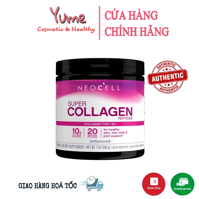 [Hàng có sẵn + bill]Super collagen Neocell 200gr