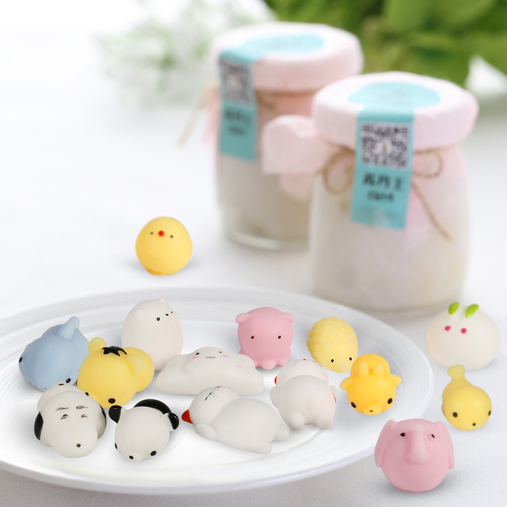 Bộ 32 đồ chơi Squishy Mochi hình thú dễ thương