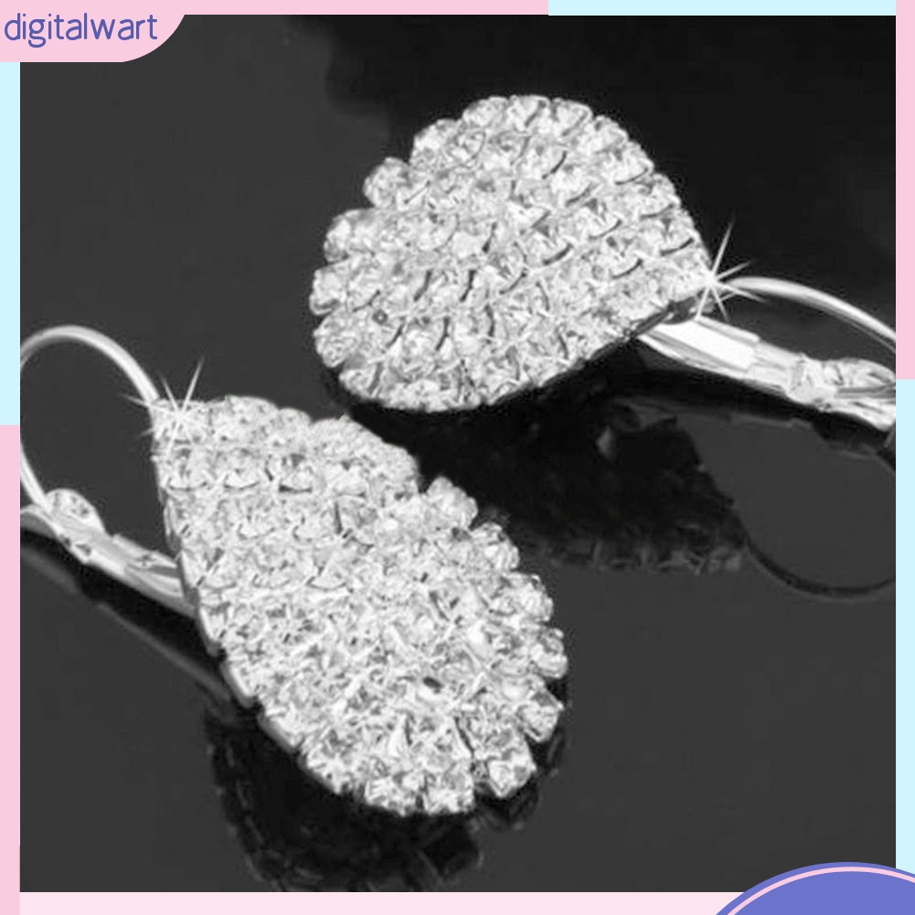 Hoa Tai Đính Đá Hình Giọt Nước Thời Trang Dành Cho Nữ