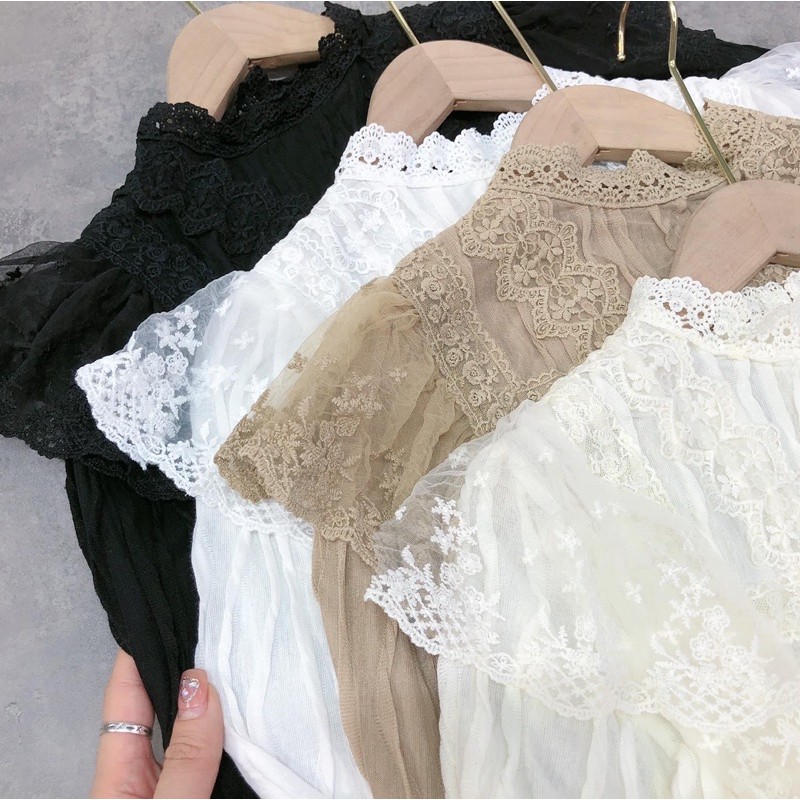 Áo ren bánh bèo hàng đẹp Quảng Châu