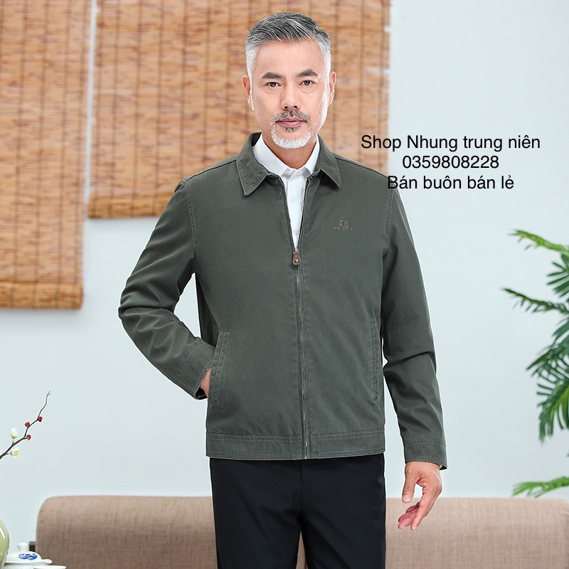 Áo Khoác Nam Trung Niên Thô ẢNH THẬT