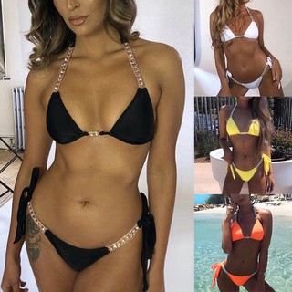 Bikini Nữ Có Đệm Nâng Ngực Đính Đá Kim Cương Trang Trí