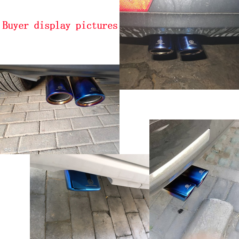 VOLKSWAGEN Ốp Ống Pô Xe Hơi Bằng Thép Không Gỉ Dành Cho VW Jetta MK6 1.4T Polo Golf 6 Golf 7 MK7 1.4T