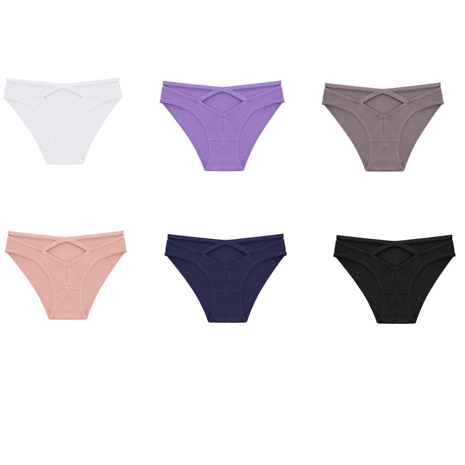 Quần lót 95% cotton Cute Byte màu trơn thấm hút mồ hôi thoáng khí gợi cảm dễ thương kích thước S-XL