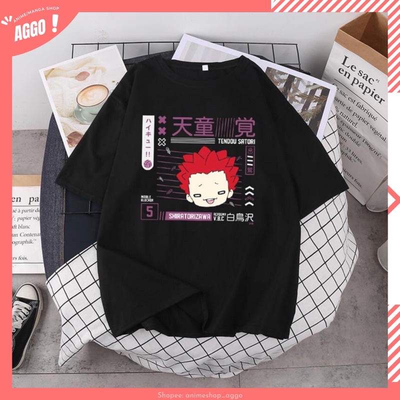 Áo Thun Tay Lửng Nhân Vật Tobio Kageyama Haikyuu Hoạt Hình Anime Nhật Bản Nam Nữ Đủ Size