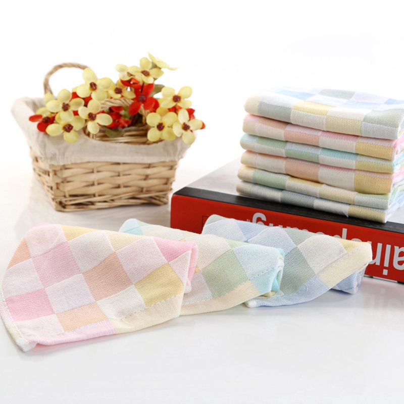 Khăn Tay Kẻ Sọc Ca Rô Xinh Xắn Cho Bé