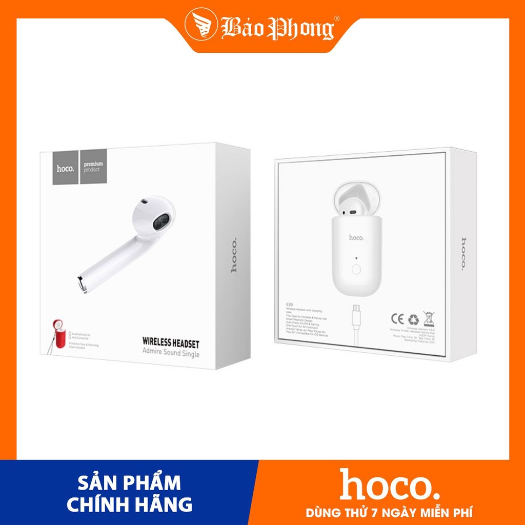 Tai nghe Bluetooth ko dây HOCO E39 1 tai cho ĐT IP