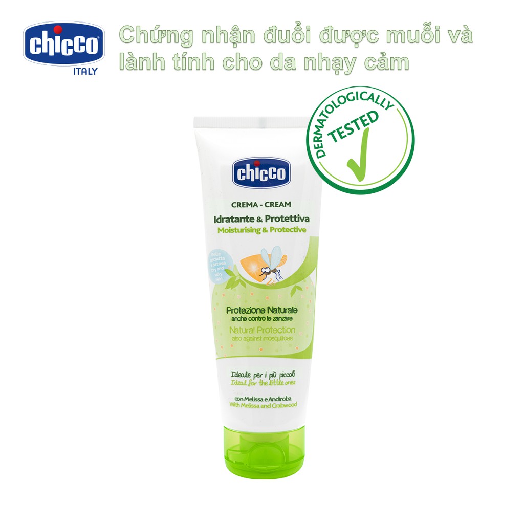 [Đã Kiểm Định Hiệu Quả] Kem chống muỗi dưỡng thể cho mẹ và bé Chicco – Extra 100ml | 2 TRONG 1