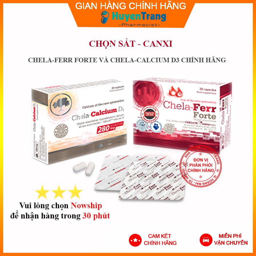 ✔️️️(Tặng quà) Chela Calcium - Chela Ferr Forte - Bổ sung Canxi, Sắt - Giúp mẹ khỏe, bé phát triển toàn diện