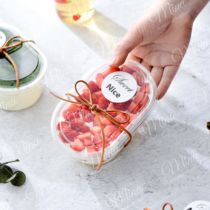 50 chiếc Hộp Oval đựng Mousse, Tiramisu,.... HT150G