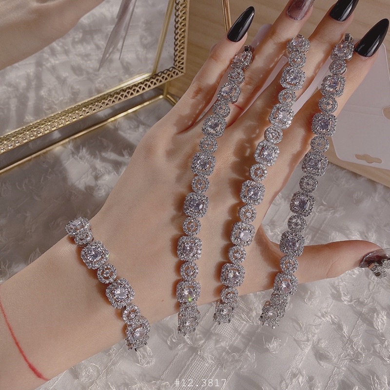 Lắc tay Xi bạch kim Full Đá siêu sáng 💎💎
