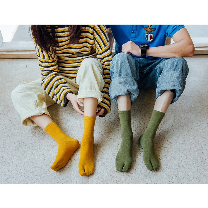 Vớ Ngón Chân Vừa Hai Ngón Màu Sắc Đơn Giản Phong Cách Nhật Bản Dành Cho Nữ