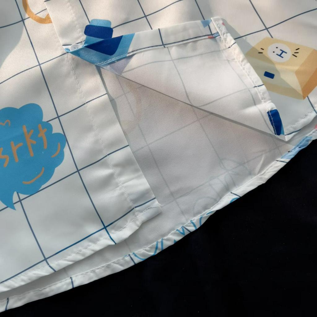 Áo Sơ Mi Nam Ca Rô Dài Tay Cổ Bẻ Thời Trang Hàn