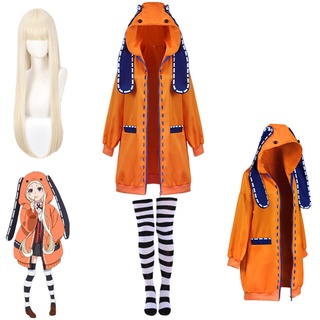 Áo Khoác hoodie Tai Thỏ Hóa Trang kakegurui rune runa yomozuki 2022