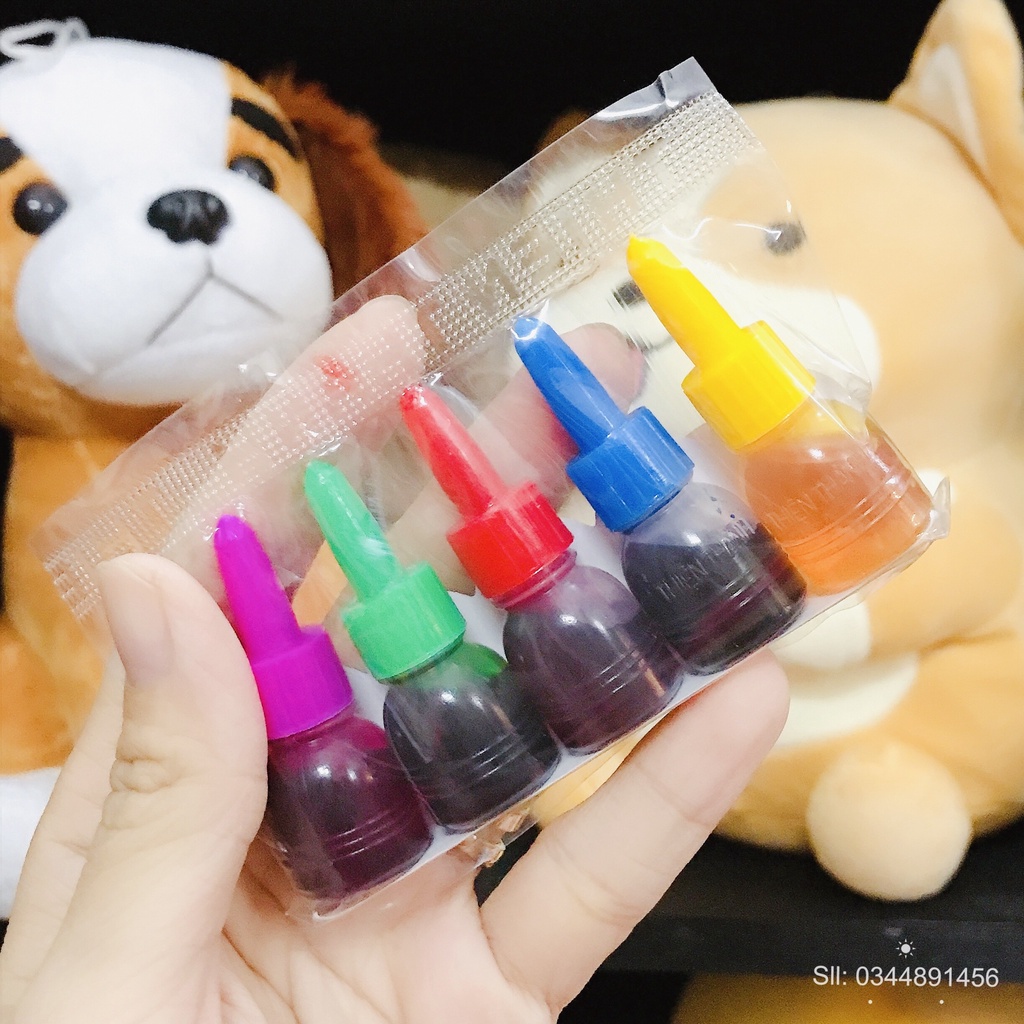 Combo 5 Màu Thực Phẩm - Màu Thực Phẩm Làm Bánh Và Làm Slime An Toàn