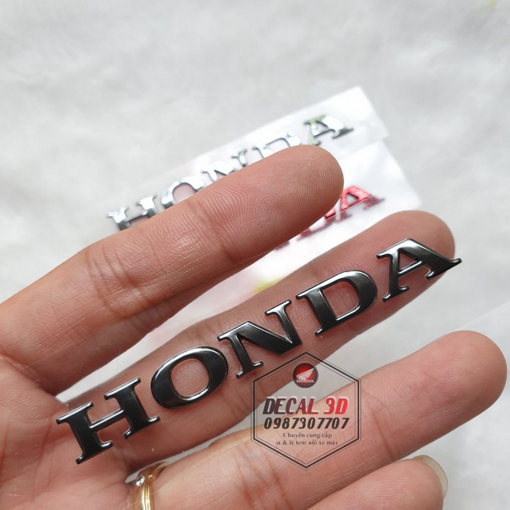 TEM CHỮ NỔI HONDA 8 CM HÀNG SIÊU ĐẸP TRANG TRÍ XE MÁY