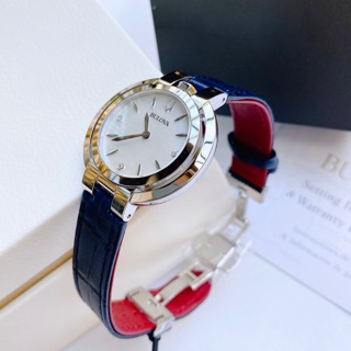 Đồng hồ nữ Bulova 96P196 - kính Sapphire - Quartz (pin) - dây da - size 35mm
