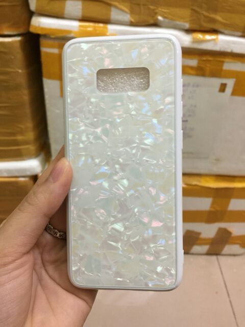 Ốp lưng Galaxy S9 Plus mặt lưng kính 9h họa đá sang chảnh