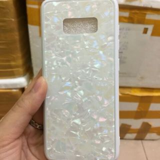 Ốp lưng kính vân đá viền dẻo Galaxy S9 Plus