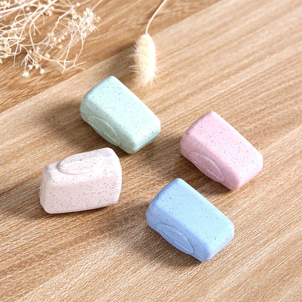 Set 4/ 8 nắp đậy đầu bàn chải đánh răng chống bụi màu sắc ngẫu nhiên dùng khi đi cắm trại/ phòng tắm tại nhà