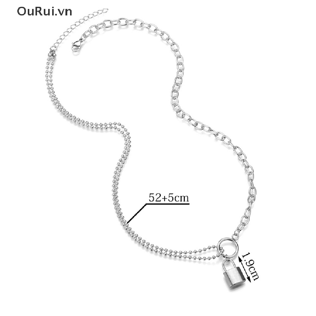 Vòng cổ Mặt Tròn Bằng Thép Không Gỉ Phong Cách Punk Cá Tính Cho Nam Nữ