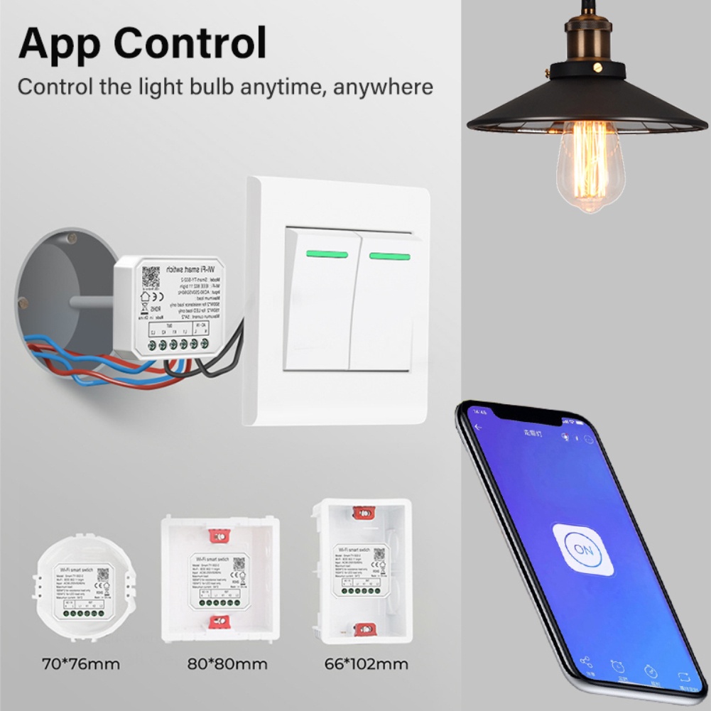 GOOGLE Mô Đun Công TắC WiFi Thông Minh 1 / 2 Gang Chuyên DụNg Cho APP / ĐiềU KhiểN BằNg GiọNg NóI