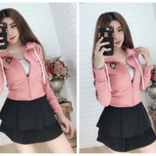Áo khoác lửng sọc tay