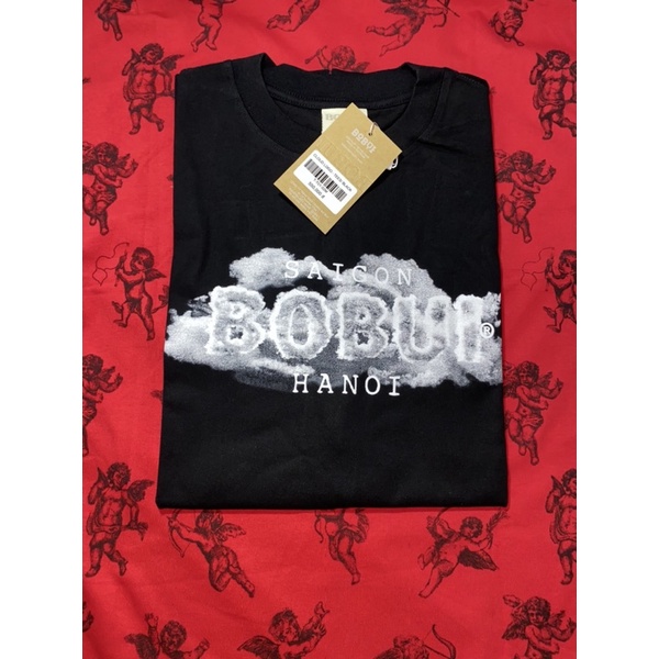 Áo thun BOBUI mây đen trắng