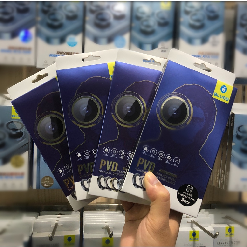 Blueo Miếng Dán Camera Bảo Vệ Ống Kính Máy Ảnh HD Bằng Thép Không Gỉ Chống Trầy / Rơi Cho iphone 14 Pro max 14 Pro 13 Pro max 13 Pro