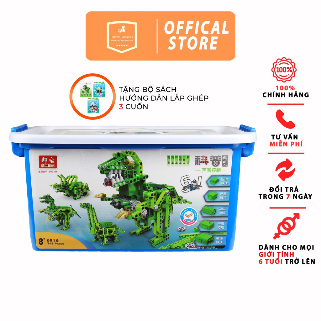 Lego technic thế giới khung long điều khiển bằng giọng nói mã 6916 746 chi tiết kèm sách hướng dẫn 6 mô hình