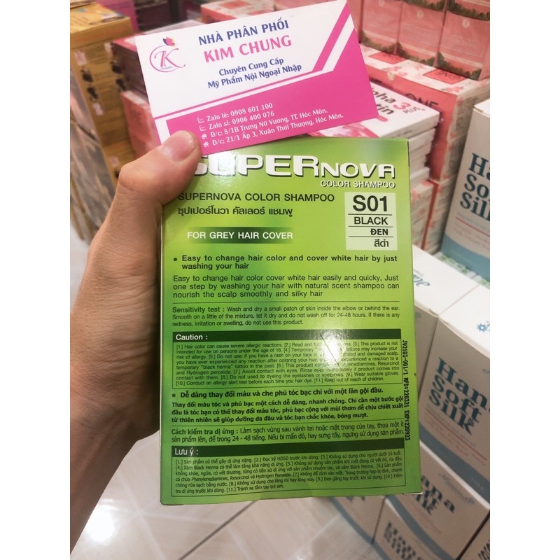 Gội đen tóc thảo dược Super Nova 30ml