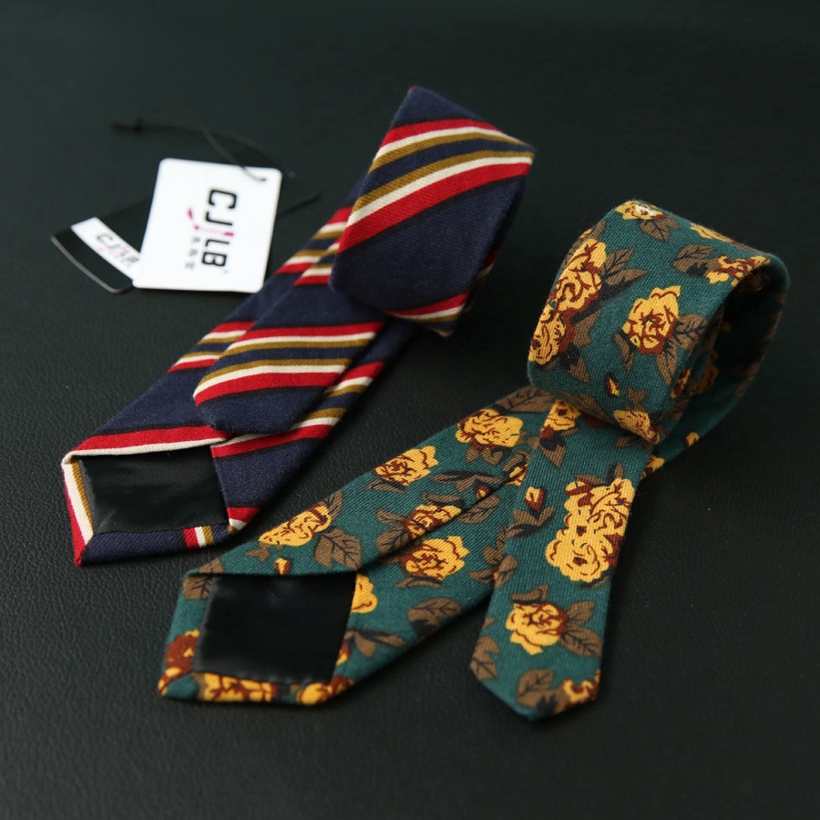 Cà vạt EFAN cotton bản rộng 6cm họa tiết kẻ sọc phong cách thanh lịch dành cho nam