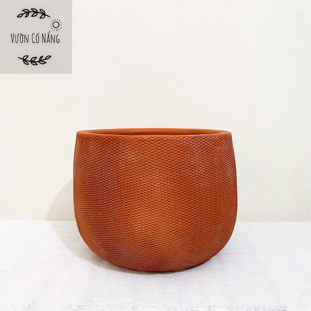 Chậu Đất Nung, Chậu Nối Hỏa Biến Size 21cm