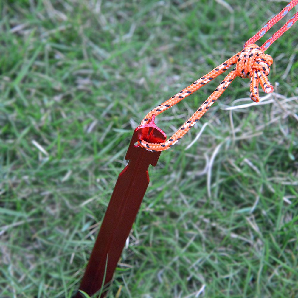 Bộ 5/10 Cọc Căng Lều Hình Tam Giác 18cm Bằng Hợp Kim Nhôm Siêu Nhẹ Màu Đỏ Mang Đi Cắm Trại Leo Núi